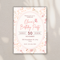 floral birthday invitation