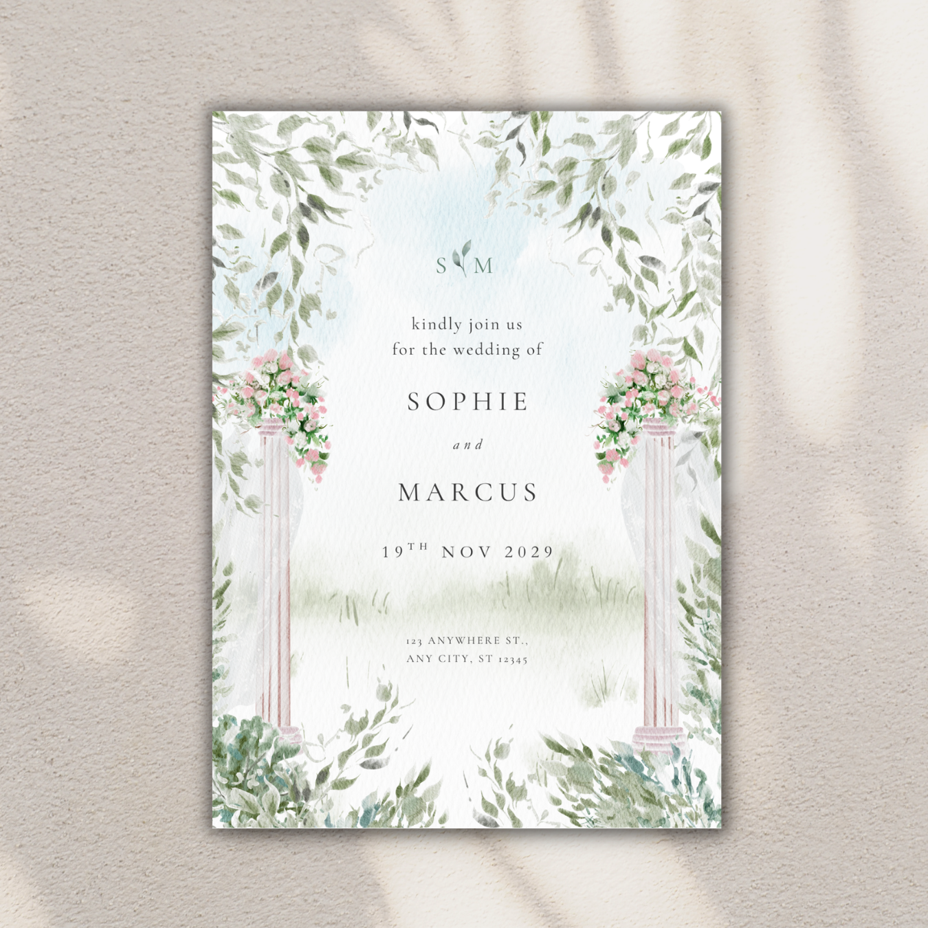 elegant wedding invitation
